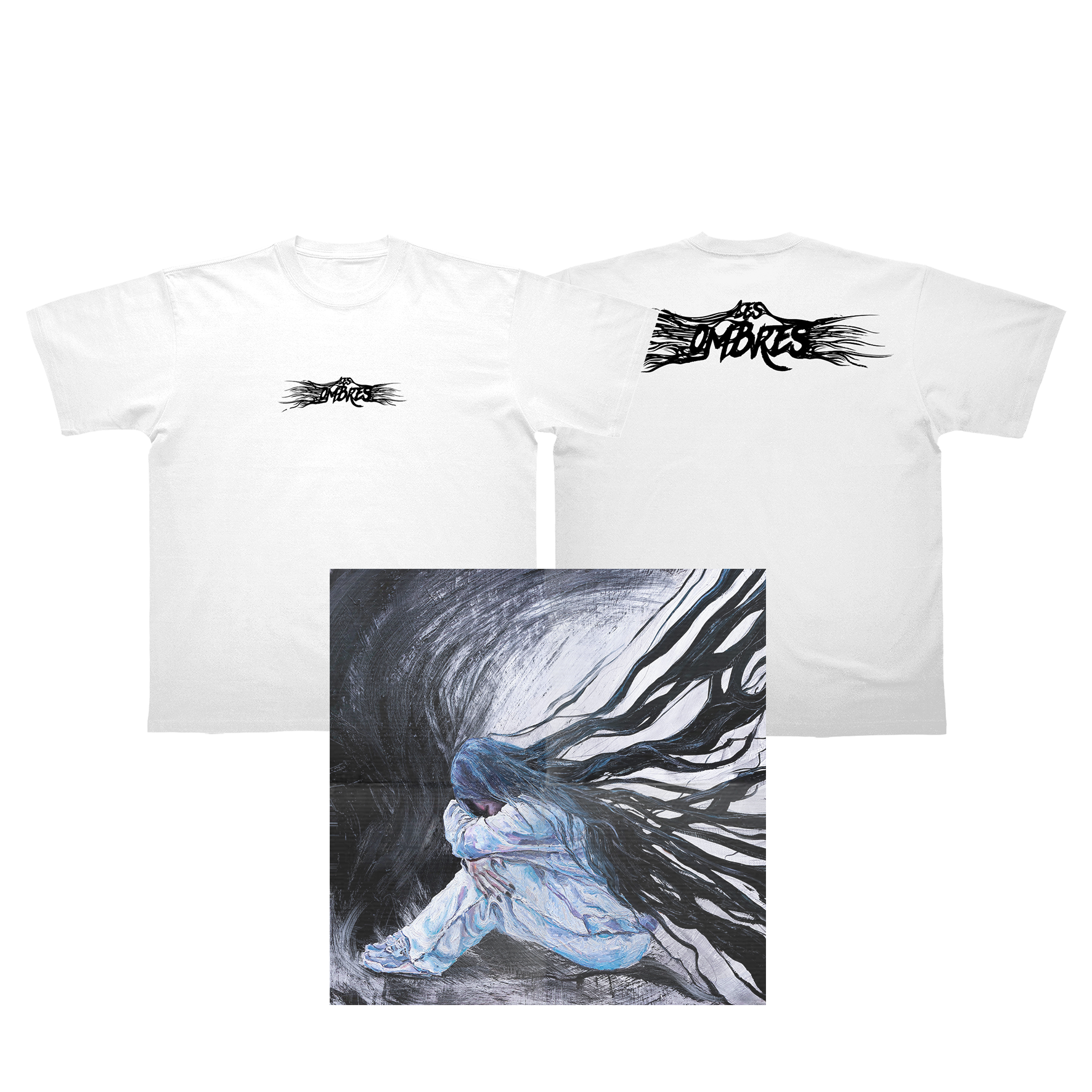 T-shirt blanc "LES OMBRES"